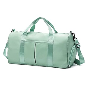 travel duffed tote bag waterproof fold-able and expandable weekender bag for swim sports gym bag green x-large