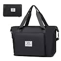 Travel Duffed Tote Bag, Waterproof Fold-able and Expandable Weekender Bag for Swim Sports Gym Bag, Black04, X-Large, Modern