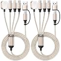 Travel Essentials for iWatch Charger,4 in 2 Type C/IP/Micro Charging Cable