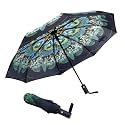 NPCQUN Travel Essentials Umbrella Windproof Compact Collapsible Light, Automatic, Strong and Portable, Wind Resistant Folding Small Umbrella for Rain