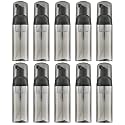 Travel Foam Pump Bottle - 2oz Small Size Foaming Hand Soap Dispenser - Mini Portable Mousse Lash Shampoo Kit Container for Hair - Empty Leak Proof Plastic Black Foamer 10Pack