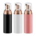 Travel Foam Pump Bottle, 2oz Small Size Foaming Soap Dispenser 3Pack 3Color