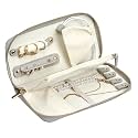 Travel Jewelry Organizer Case - for Tangle-Free Necklaces, Earrings, Rings, Bracelets Storage, Travel Essentials, Fashion Portable Jewelry Travel bags for Women - Large Gray