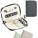 Travel Jewelry Organizer Case - for Tangle-Free Necklaces, Earrings, Rings, Bracelets Storage, Travel Essentials, Fashion Portable Jewelry Travel bags for Women - New Medium Black