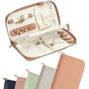 Travel Jewelry Organizer Case - for Tangle-Free Necklaces, Earrings, Rings, Bracelets Storage, Travel Essentials, Fashion Portable Jewelry Travel bags for Women - Large Orange