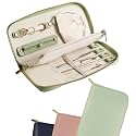 Travel Jewelry Organizer Case - for Tangle-Free Necklaces, Earrings, Rings, Bracelets Storage, Travel Essentials, Fashion Portable Jewelry Travel bags for Women - Large Macaron Green