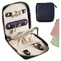 Travel Jewelry Organizer Case - for Tangle-Free Necklaces, Earrings, Rings, Bracelets Storage, Travel Essentials, Fashion Portable Jewelry Travel bags for Women - Small Black