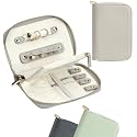 Travel Jewelry Organizer Case - for Tangle-Free Necklaces, Earrings, Rings, Bracelets Storage, Travel Essentials, Fashion Portable Jewelry Travel bags for Women - New Medium Gray
