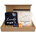 Travel Laundry Detergent Sheets Gift Set - Travel Detergent Sheets, Travel Clothesline, Foldable Laundry Bag, Canvas/Zip Bags, Great for Hotels, Campers &amp; Cruise Essentials