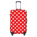 Travel Luggage Cover Red White Polka Dot Luggage Suitcase Protector Baggage Fit 25-28 Inch