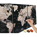Travel Map Oversized Motivational Artwork Wall Art Living Room Pictures