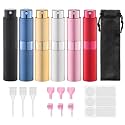 Lulupack Travel Perfume Bottle Refillable, 8ml Cologne Spray Atomizer, 6PCS
