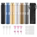 Lulupack Travel Perfume Bottle Refillable, 8ml Cologne Spray Atomizer, 6PCS