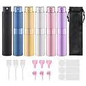 Lulupack Travel Perfume Bottle Refillable, 8ml Cologne Spray Atomizer, 6PCS