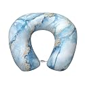 Travel Pillow Cozy Soft Microfiber Memory Foam Neck Pillow Head Support Soft Pillow for Sleeping Rest Airplane Car Home Use