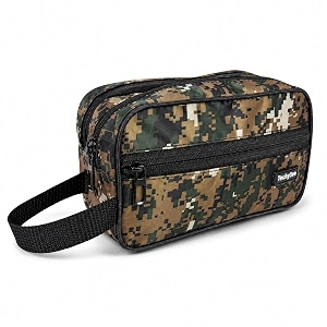 travel polyester toiletry bag for men amp women travel pouch for toiletries shaving kit amp cosmetics water resistance pouch for travel accessories militry green