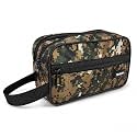 Travel Polyester Toiletry Bag for Men & Women, Travel Pouch for Toiletries Shaving Kit & Cosmetics, Water Resistance Pouch for Travel Accessories (Militry Green)
