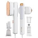 110-240V Travel Steamer for Clothes, 1100W Portable 2-in-1 Steamer ＆ Iron 2 In 1 Handheld Garment Steamer Iron, Large Ceramic Heat Panel for Home & Global & Europe Traveling