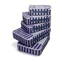 Travel Wise 5-Piece Packing Cubes Set Ripstop Nylon Pattern Design