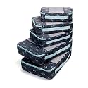 Travel Wise 5-Piece Packing Cubes Set Ripstop Nylon Pattern Design