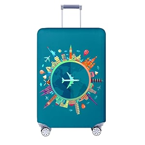 travelkin luggage cover washable suitcase protector anti-scratch suitcase cover fits 22-32 inch luggage