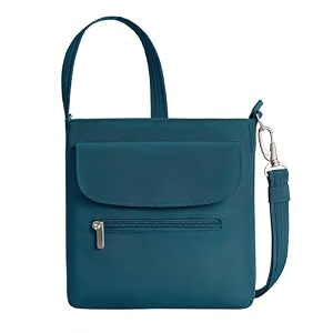 travelon anti-theft classic mini shoulder bag teal one size travelon anti-theft classic mini shoulder bag