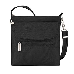 travelon anti-theft classic mini shoulder bag black one size