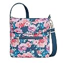 Travelon Anti-Theft Classic Mini Shoulder Bag, Blossom Floral, One Size, Travelon Anti-theft Classic Mini Shoulder Bag