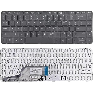 replacement compatible keyboard for hp probook 430 g3  430 g4  440 g4  640 g2  645 g2 laptop in black frame without backlit