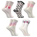 TRAZO Women's Calf Length Designer Knitted Multicolor, Multi-Purpose Socks | Socks for Women