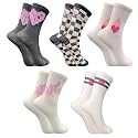 TRAZO Women's Calf Length Designer Knitted Multicolor, Multi-Purpose Socks | Socks for Women