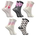 TRAZO Women's Calf Length Designer Knitted Multicolor, Multi-Purpose Socks | Socks for Women
