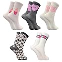 TRAZO Women's Calf Length Designer Knitted Multicolor, Multi-Purpose Socks | Socks for Women