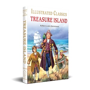 treasure island  llustrated abridged children classic english novel with review questions hardback
