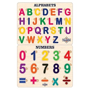 treasurebox wooden puzzle educational board learning toy tray for kids size 22x30 cm al-nm