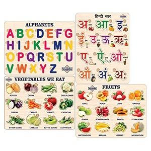 treasurebox wooden puzzle educational board learning toy tray for kids size 22x30 cm al-hs-fr-vg