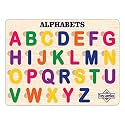 TreasureBox Wooden Puzzle Educational Board Learning Toy Tray for Kids, Size 22x30 cm (Alphabets)