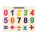 TreasureBox Wooden Puzzle Educational Board Learning Toy Tray for Kids, Size 22x30 cm (Numbers)