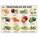 TreasureBox Wooden Puzzle Educational Board Learning Toy Tray for Kids, Size 22x30 cm (Vegetables)