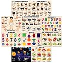 TreasureBox Wooden Puzzle Educational Board Learning Toy Tray for Kids, Size 22x30 cm (AL-FR-VG-SH-BP-SS-TV -NM -AW-AD)