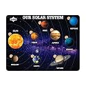 TreasureBox Wooden Puzzle Educational Board Learning Toy Tray for Kids, Size 22x30 cm (Solar System)