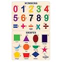 TreasureBox Wooden Puzzle Educational Board Learning Toy Tray for Kids, Size 22x30 cm (NM-SH)