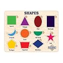 TreasureBox Wooden Puzzle Educational Board Learning Toy Tray for Kids, Size 22x30 cm (Shapes)