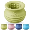 Treat Dispensing Dog Toy, Long-Lasting Interactive Puzzle Toys for Dogs, Stuffable Dog Enrichment Frozen Lick Treat Toy for Boredom, BPA Free Silicone Fetch Catch Chew Toy (Green,L)