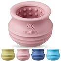 Treat Dispensing Dog Toy, Long-Lasting Interactive Puzzle Toys for Dogs, Stuffable Dog Enrichment Frozen Lick Treat Toy for Boredom, BPA Free Silicone Fetch Catch Chew Toy (Pink,S)