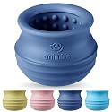 Treat Dispensing Dog Toy, Long-Lasting Interactive Puzzle Toys for Dogs, Stuffable Dog Enrichment Frozen Lick Treat Toy for Boredom, BPA Free Silicone Fetch Catch Chew Toy (Dark Blue,L)