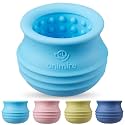 Treat Dispensing Dog Toy, Long-Lasting Interactive Puzzle Toys for Dogs, Stuffable Dog Enrichment Frozen Lick Treat Toy for Boredom, BPA Free Silicone Fetch Catch Chew Toy (Light Blue,L)