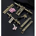 Door Kit Set Brass/Door Handle and Aldrop Kit,Door Fittings Kit, Brass (1 Aldrop, 1 Latch, 2 Handles, 1 Tower Bolt and 1 Door Stopper) Model - Ganpati