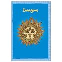Tree-Free Greetings EcoNotes Stationary- Blank Note Cards with Envelopes, 4" x 6", Imagine Sun, Zen Themed, Boxed Set of 12 (FS66543)