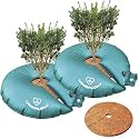 Tree Watering Bags Slow Release，20 Gallon Tree Watering Ring for Small New Trees, Tree Bags for Watering 6 to 9 Hours, Coconut Fibers Tree Mulch Ring Included (2*Watering Ring +2* Mulch Mat)